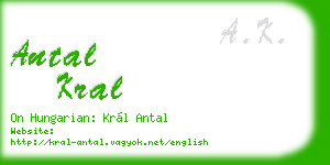 antal kral business card